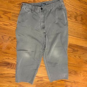MOSSIMO CHINOS 5 Pocket Distressed Casual Pants Gray Soft Cotton Men's 30 x 25